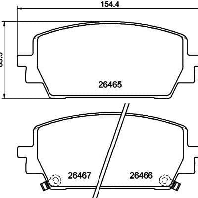 Juego De Pastillas De Freno Hyundai Santa FE IV · 8DB 355 044-331