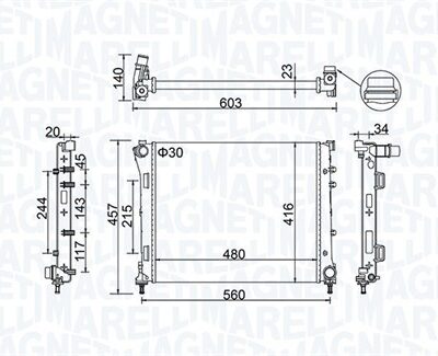 Radiador, Refrigeración Del Motor Fiat Panda · 350213151100
