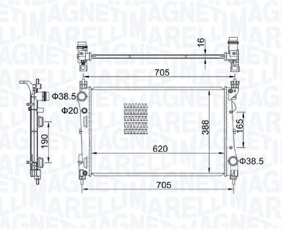 Radiador, Refrigeración Del Motor Fiat Doblo Autobús · 350213163100