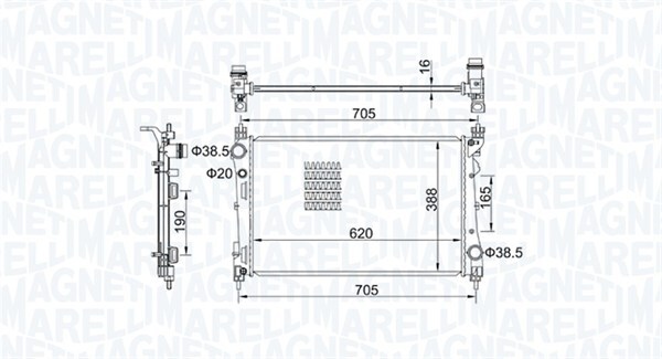 Radiador, Refrigeración Del Motor Fiat Doblo Autobús · 350213163100