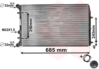 Radiador, Refrigeración Del Motor SEAT Cordoba · 76002010