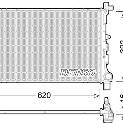 Radiador, Refrigeración Del Motor Fiat 500L · DRM09166