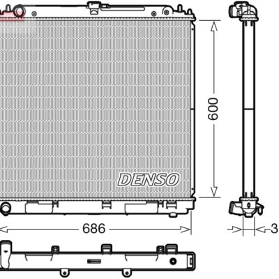 Radiador, Refrigeración Del Motor Nissan Navara NP300 · DRM46041