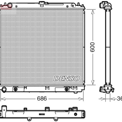 Radiador, Refrigeración Del Motor Nissan Navara NP300 · DRM46042