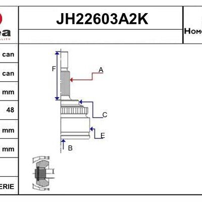 Juego De Articulación, Árbol De Transmisión Kia Picanto I · JH22603A2K