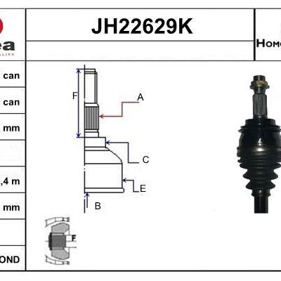 Juego De Articulación, Árbol De Transmisión Toyota Land Cruiser Prado · JH22629K