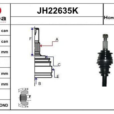 Juego De Articulación, Árbol De Transmisión Suzuki Swift IV · JH22635K
