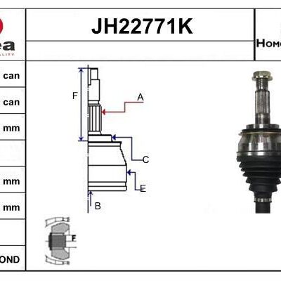 Juego De Articulación, Árbol De Transmisión Toyota Hilux VII Pick-up · JH22771K