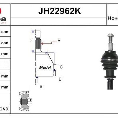 Juego De Articulación, Árbol De Transmisión Ford Kuga II VAN · JH22962K