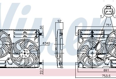 Ventilador, Refrigeración Del Motor Ford Kuga II VAN · 850096