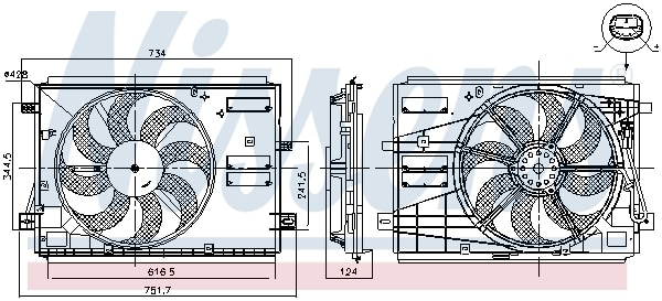 Ventilador, Refrigeración Del Motor Peugeot 308 II · 85973